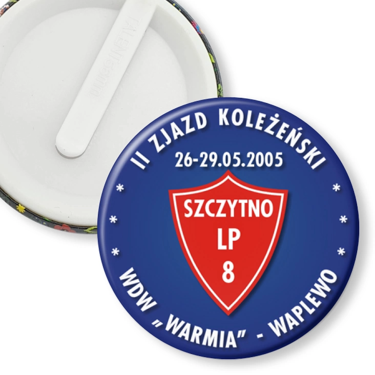 przypinka klips II Zjazd Koleżeński WDW Warmia - Waplewo