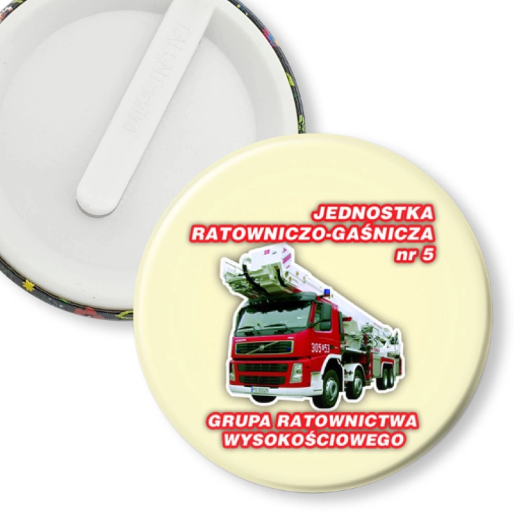przypinka klips Jednostka Ratowniczo-Gaśnicza nr 5