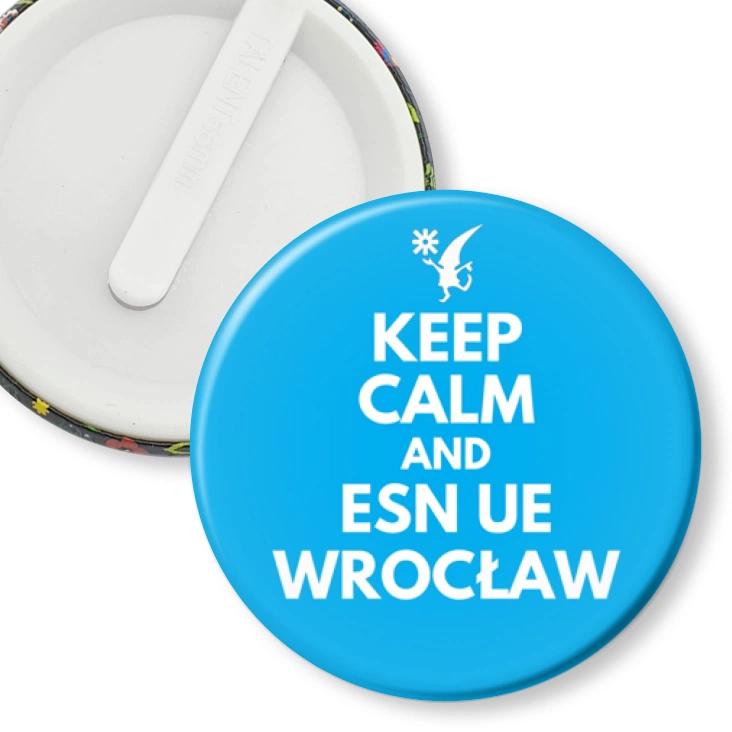 przypinka klips Keep calm and ESN