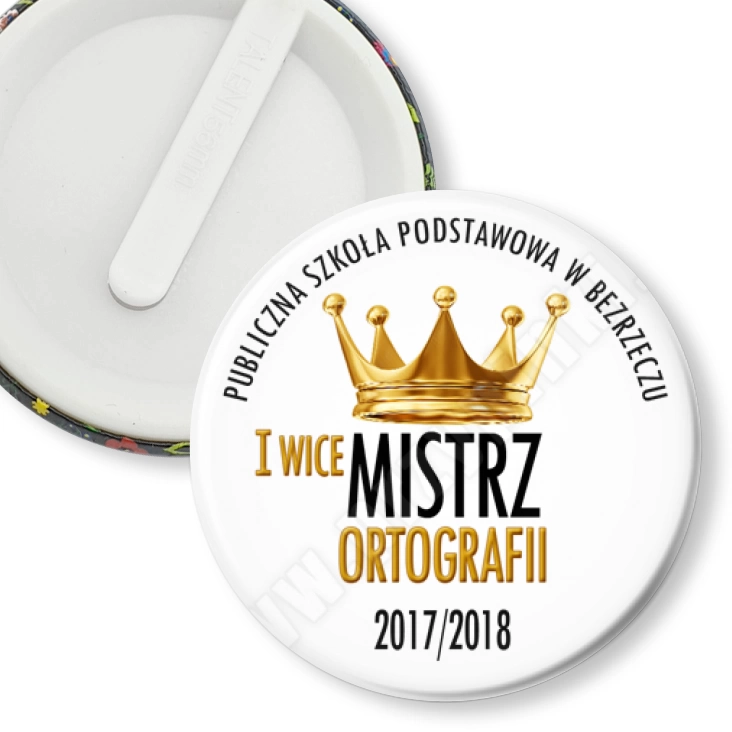 przypinka klips Mistrz Ortografii