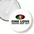 Przypinka klips One love 2011 - białe