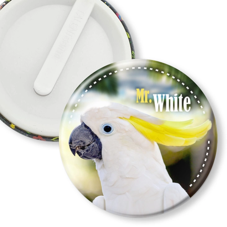 przypinka klips Papugarnia Carmen - Mr. White