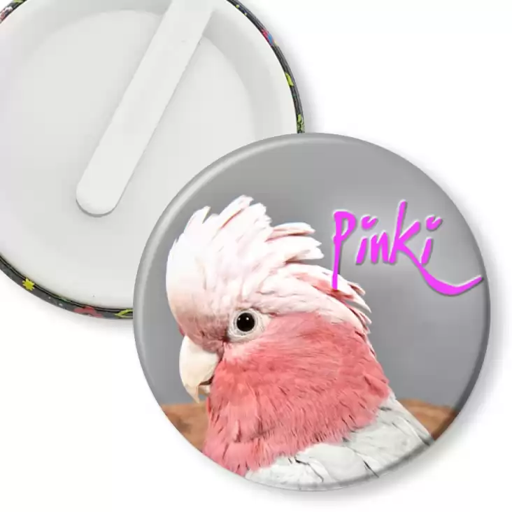 przypinka klips Papugarnia Kakadu - Pinki