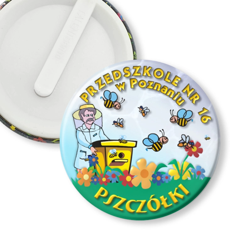 przypinka klips Przedszkole nr 16 w Poznaniu Pszczółki