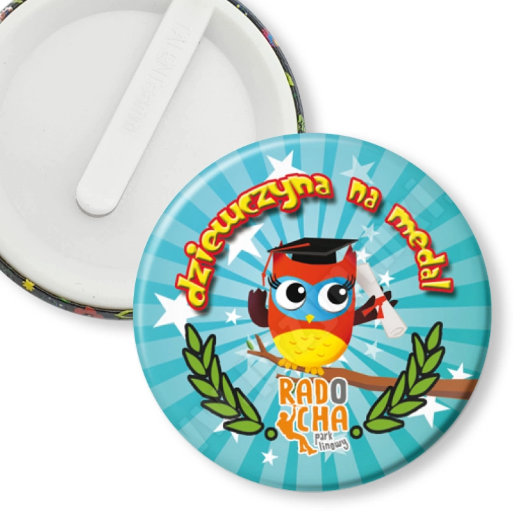 przypinka klips Radocha - dziewczyna na medal