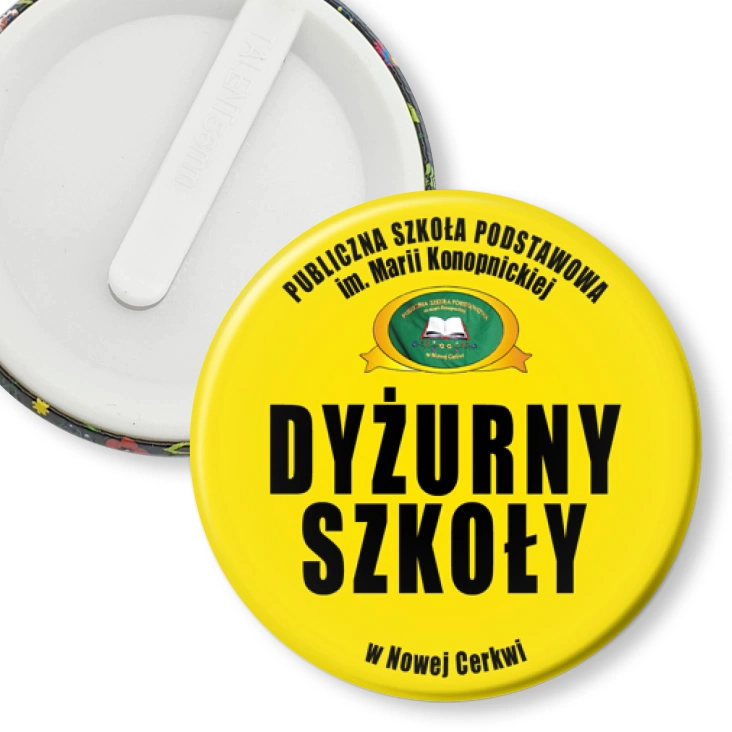 przypinka klips SP w Nowej Cerkwi - dyżurny szkoły