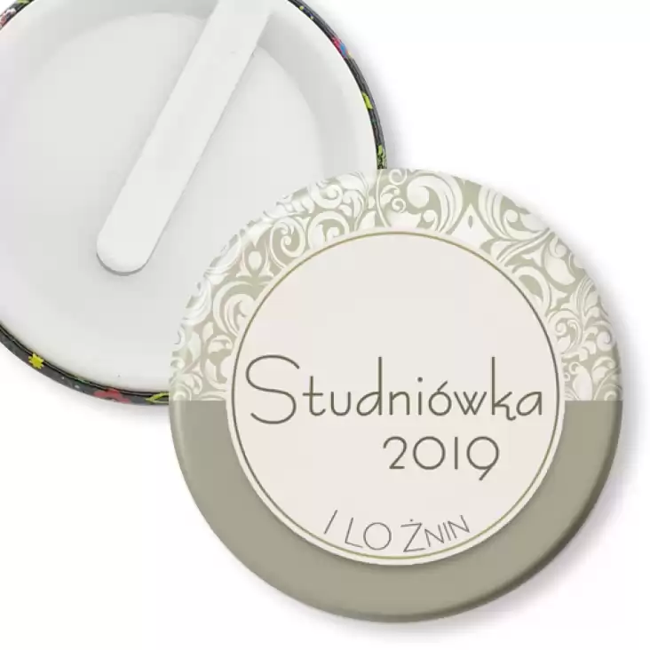 przypinka klips Studniówka 2019 - I LO Żnin 