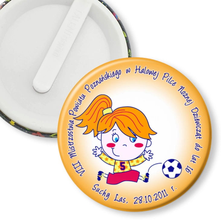 przypinka klips VIII Powiatowy Turniej Halowej Piłki Nożnej Dziewcząt 2011