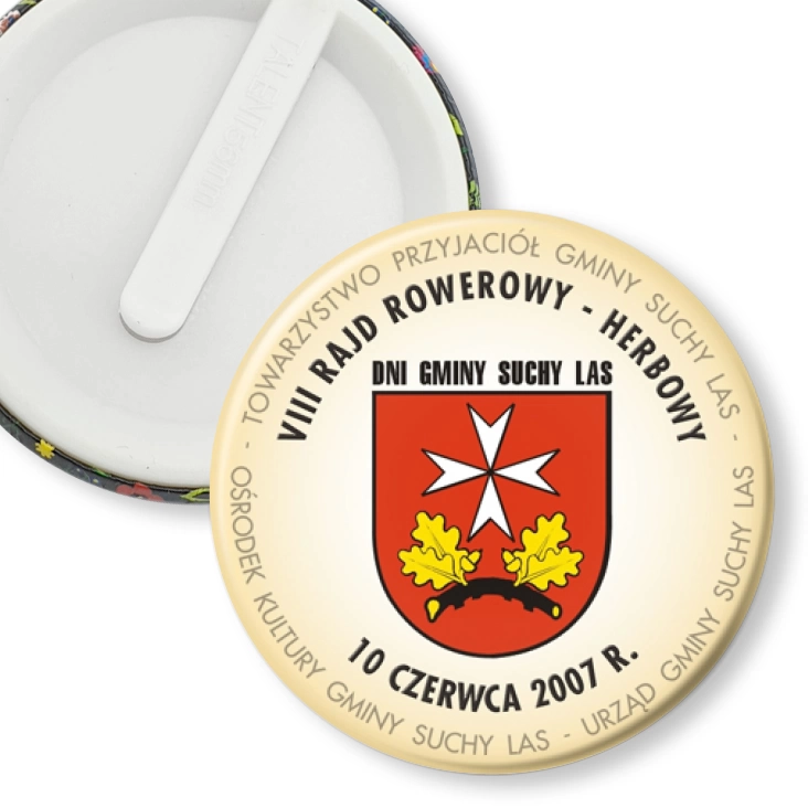 przypinka klips VIII Rajd Rowerowy Herbowy - Sychy Las 2007