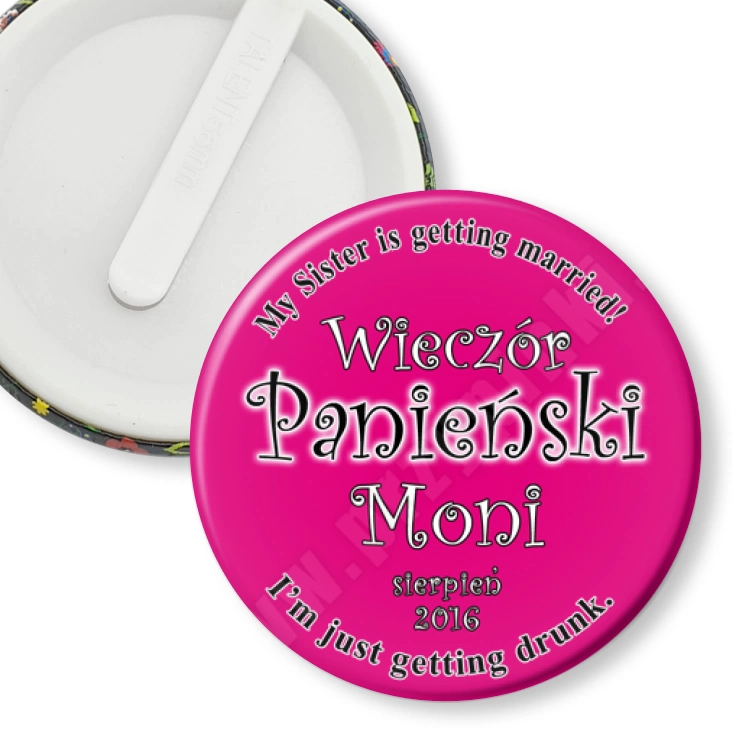 przypinka klips Wieczór Panieński Moni