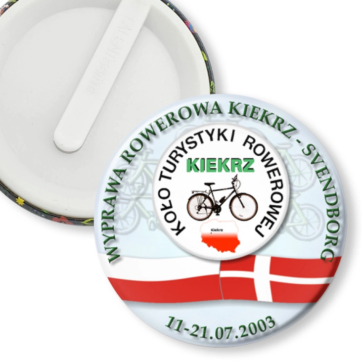 przypinka klips Wyprawa Rowerowa Kiekrz - Svendborg