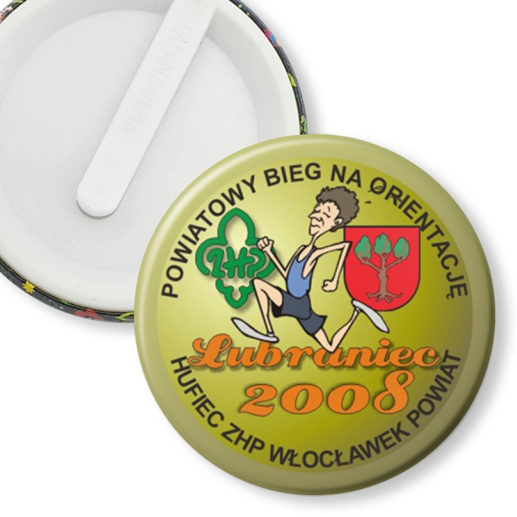 przypinka klips Powiatowy Bieg na Orientację