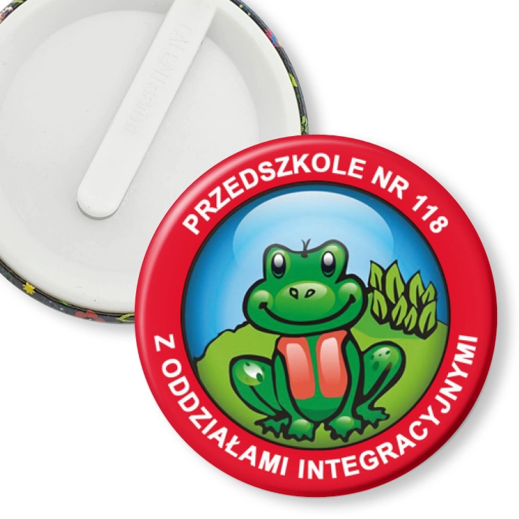 przypinka klips Przedszkole nr 118 z oddziałami integracyjnymi