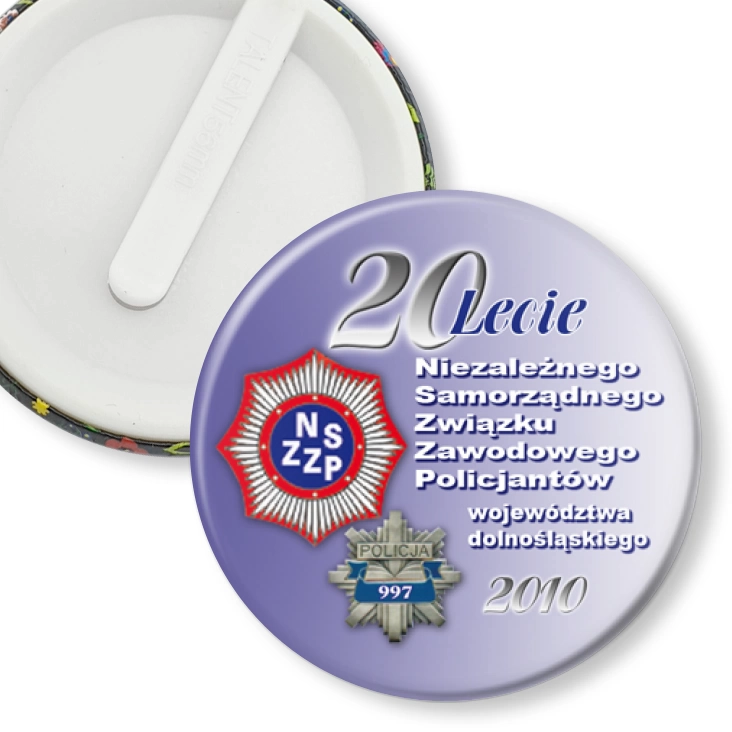 przypinka klips 20 lat NSZZP