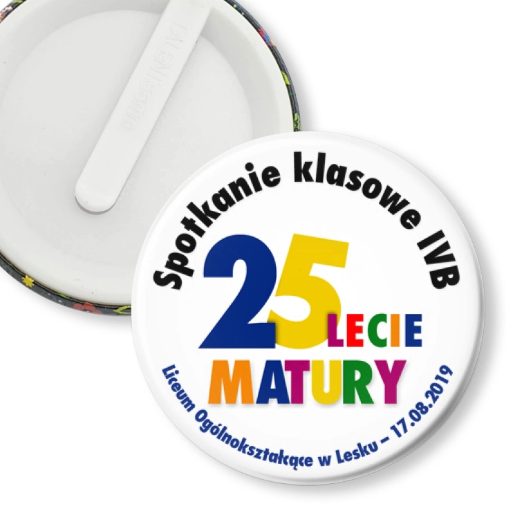 przypinka klips 25-lecie matury