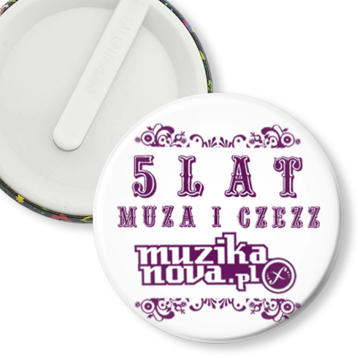 przypinka klips 5 lat Muzikanova.pl