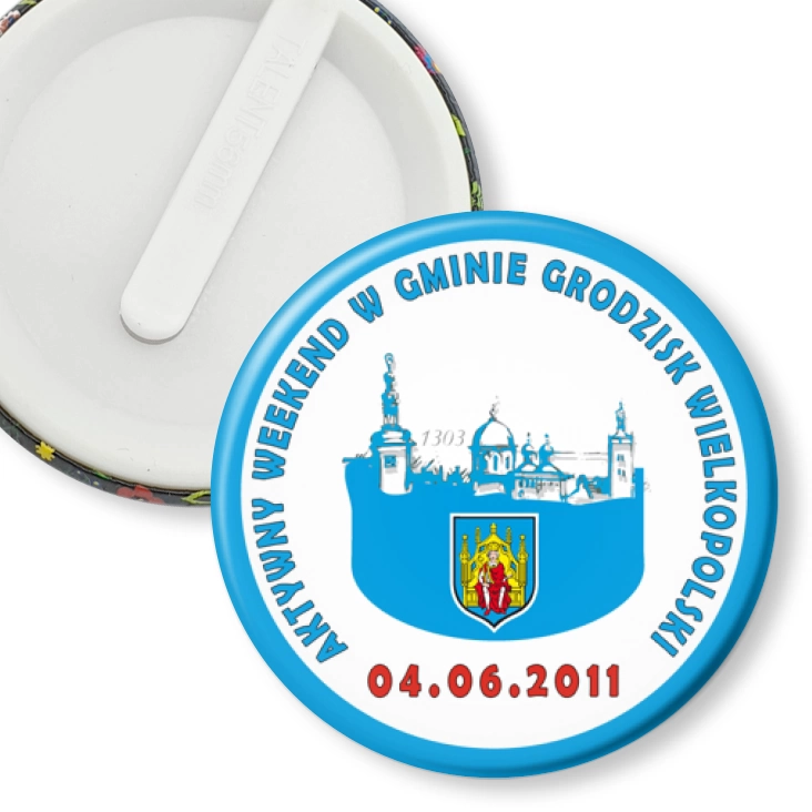 przypinka klips Aktywny Weekend w gminie Grodzisk Wlkp.