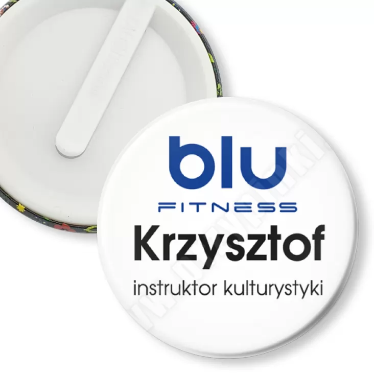 przypinka klips Blu Fitness