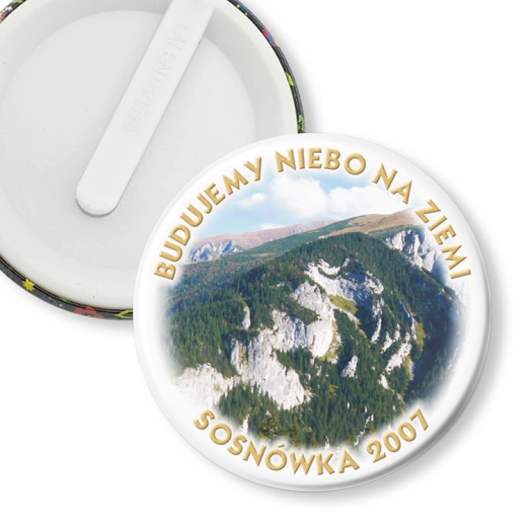 przypinka klips Budujemy niebo na ziemi