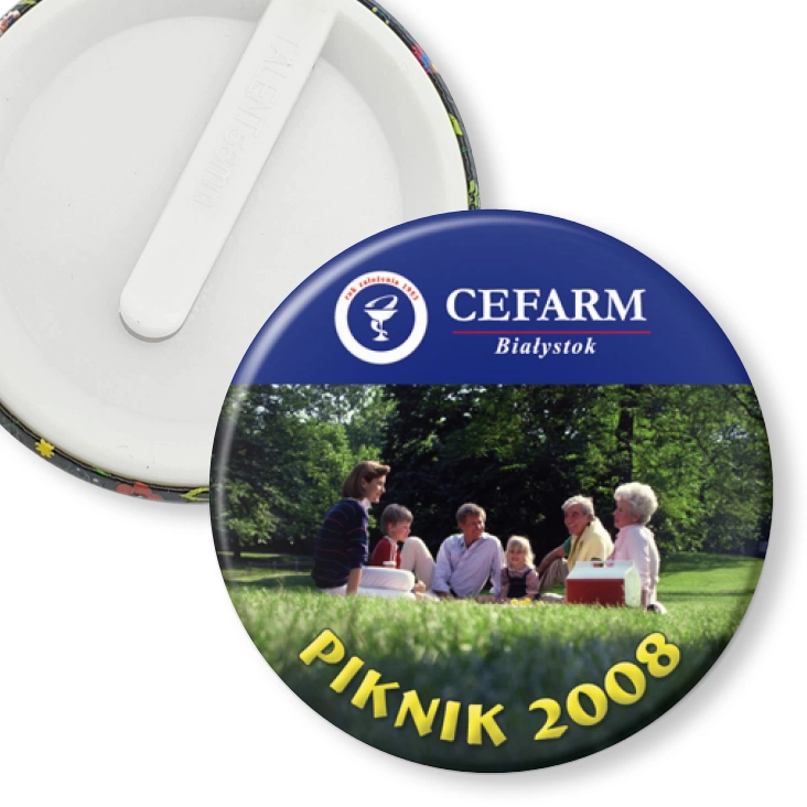przypinka klips Cefarm Białystok Piknik