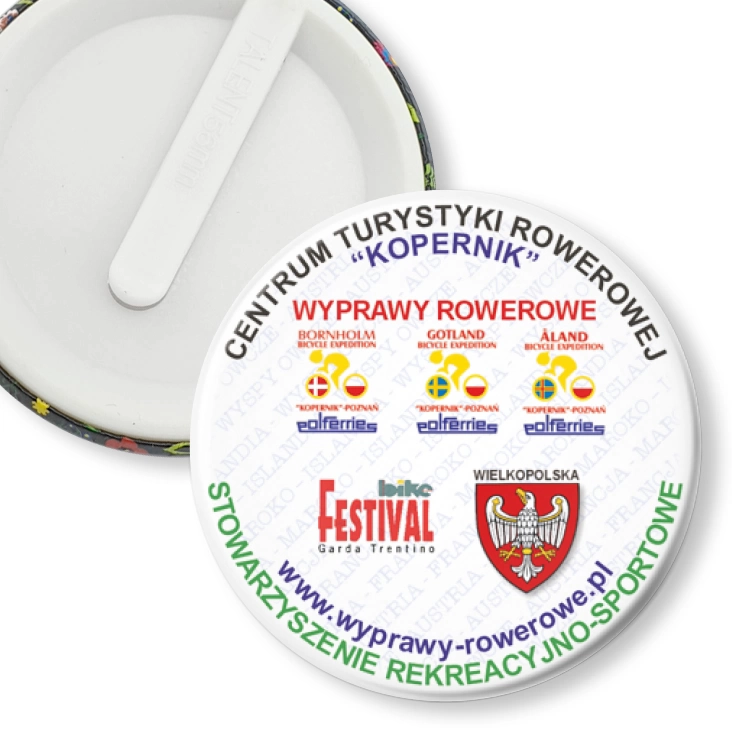 przypinka klips Centrum Turystyki Rowerowej Kopernik