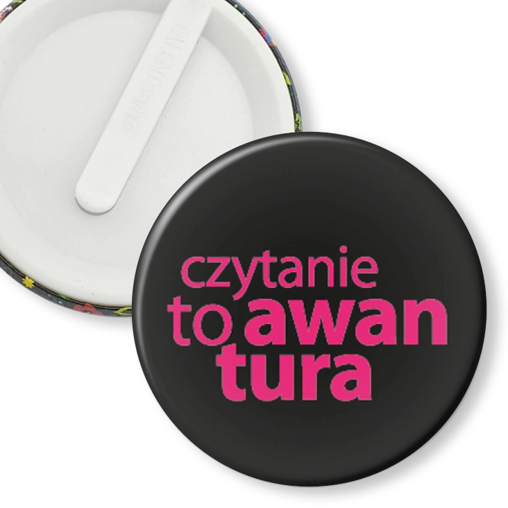 przypinka klips Czytanie to awantura