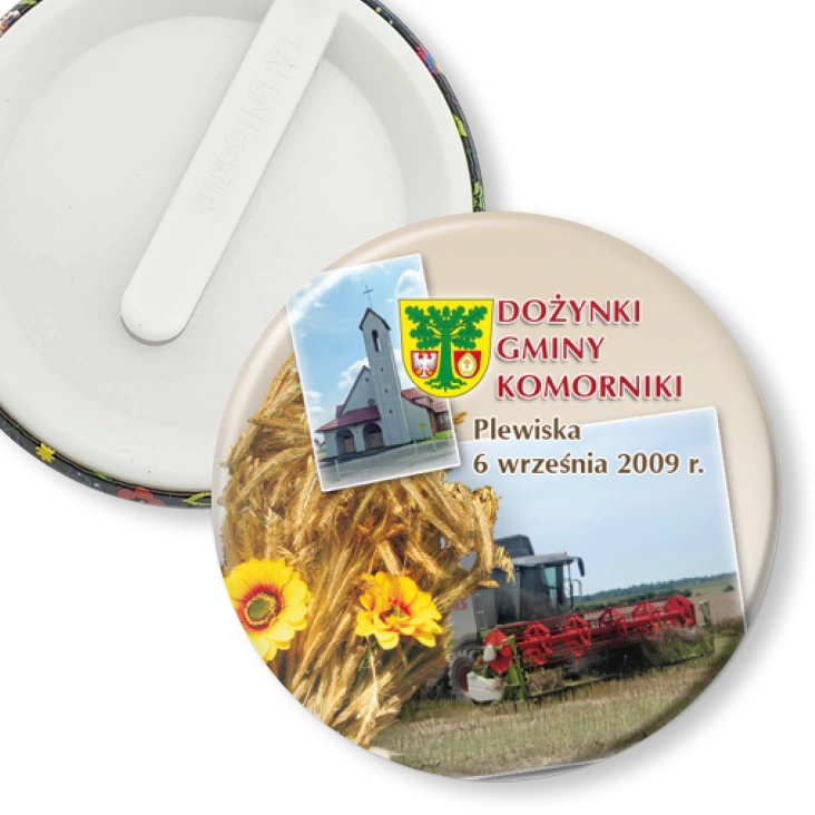 przypinka klips Dożynki Gminy Komorniki 2009