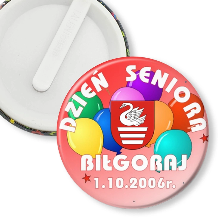 przypinka klips Dzień Seniora Biłgoraj