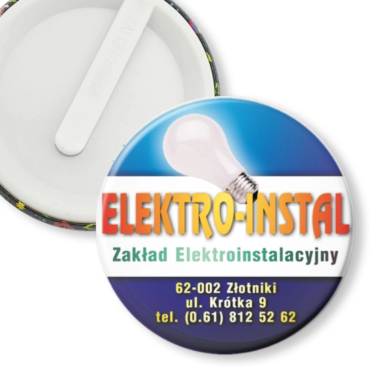 przypinka klips ELEKTRO-INSTAL