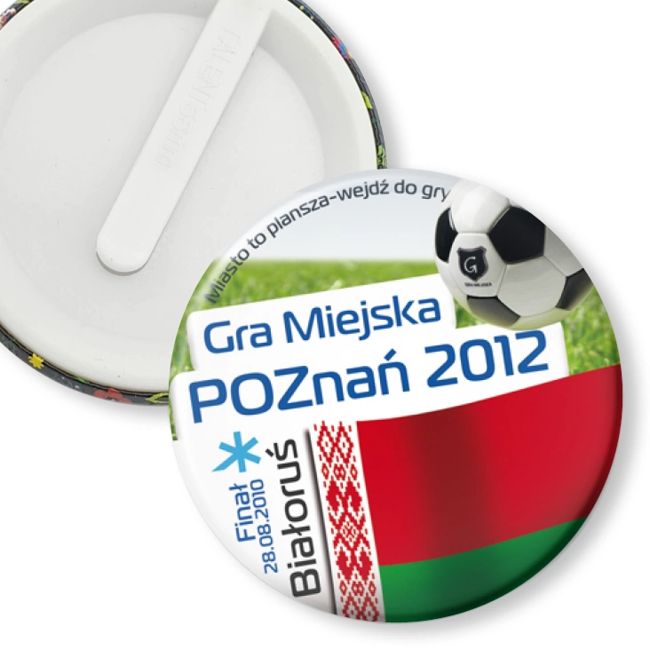 przypinka klips Gra Miejska - Poznań 2012 - Białoruś