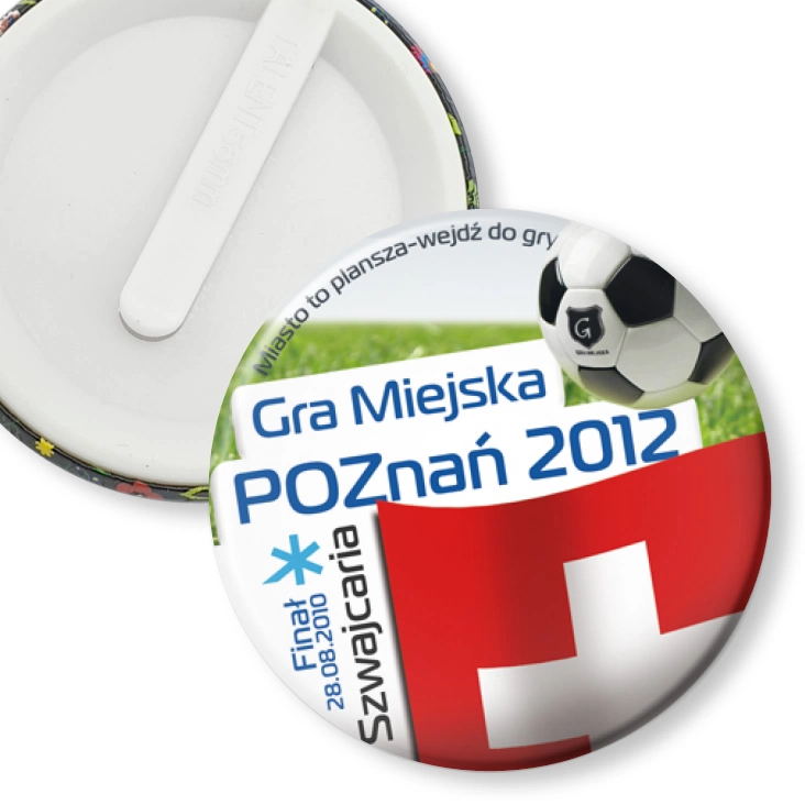 przypinka klips Gra Miejska - Poznań 2012 - Szwajcaria
