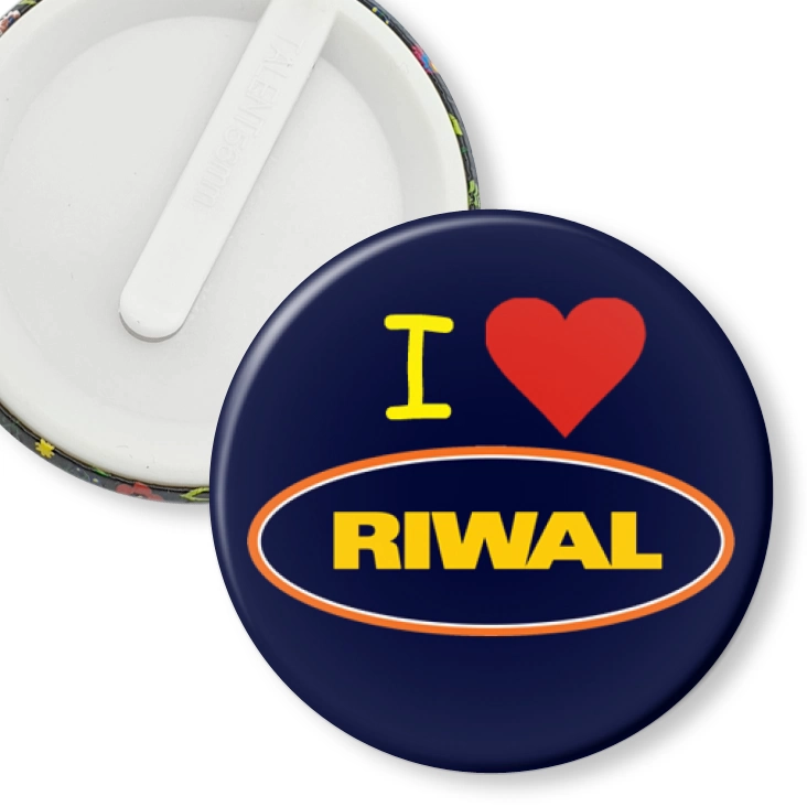 przypinka klips I love Rival