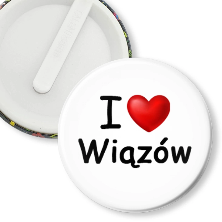 przypinka klips I love Wiązów