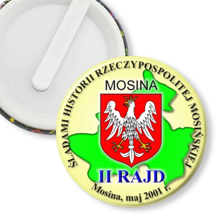 przypinka klips II RAJD - Śladami Historii Rzeczypospolitej Mosińskiej