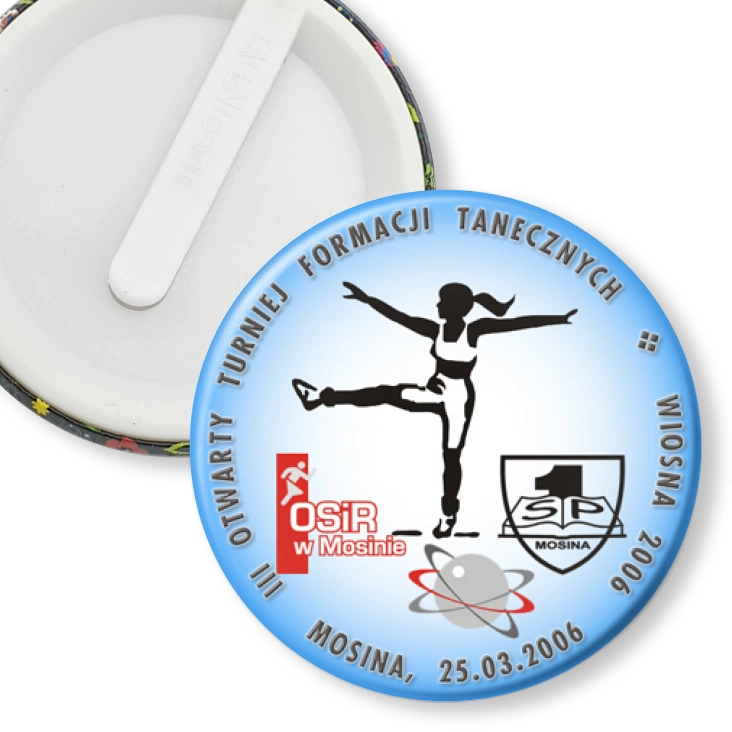przypinka klips III Otwarty Turniej Formacji Tanecznych