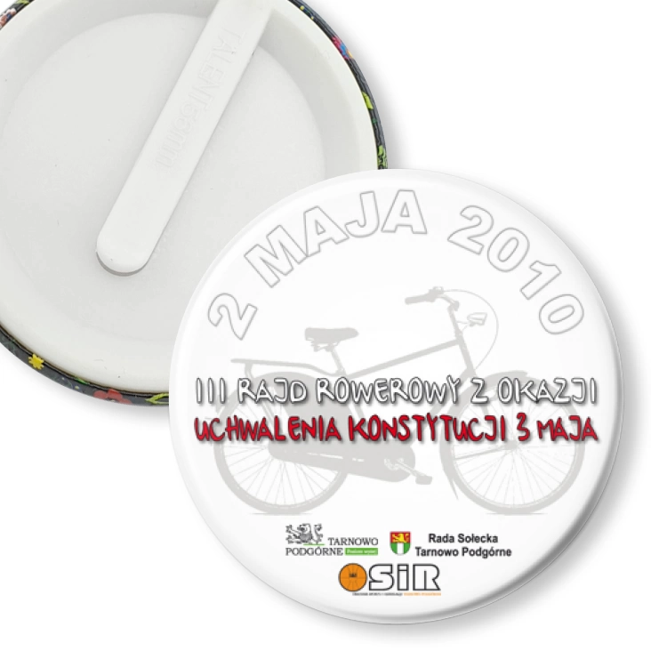 przypinka klips III Rajd Rowerowy z okazji uchwalenia...