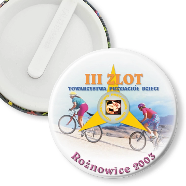przypinka klips III Zlot Towarzystwa Przyjaciół Dzieci - Rożnowice 2003