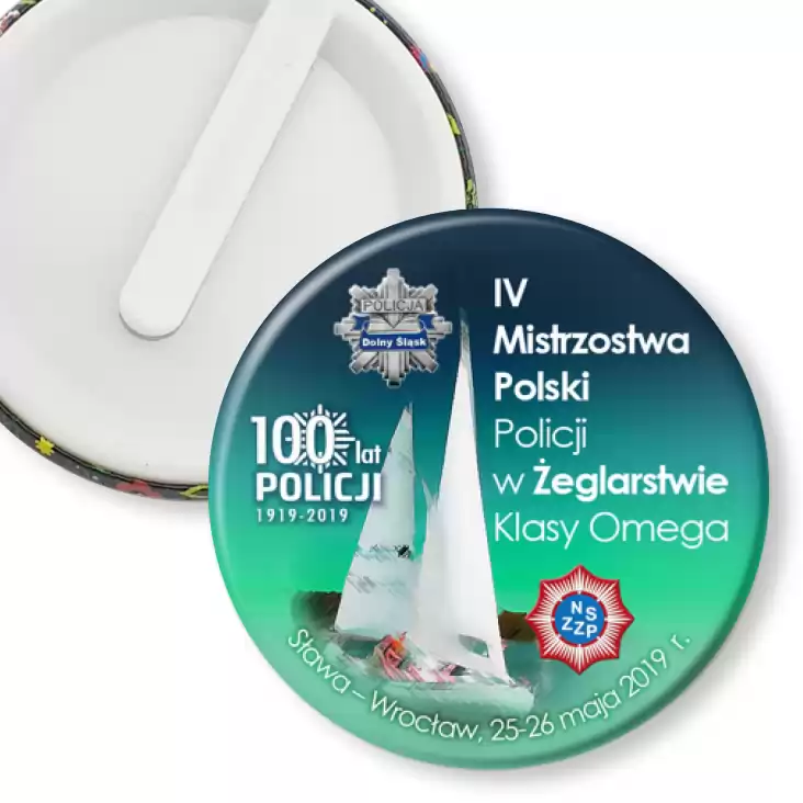 przypinka klips IV Mistrzostwa Polski Policji w Żeglarstwie