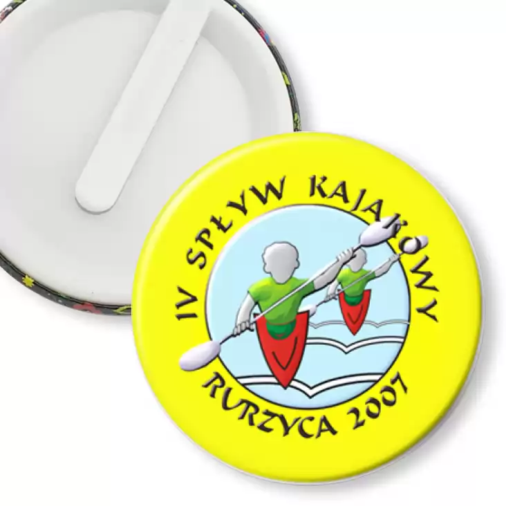 przypinka klips IV Spływ Kajakowy - Ryrzyca 2007
