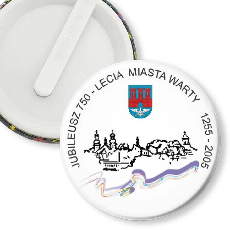 przypinka klips Jubileusz 750-lecia Miasta Warty