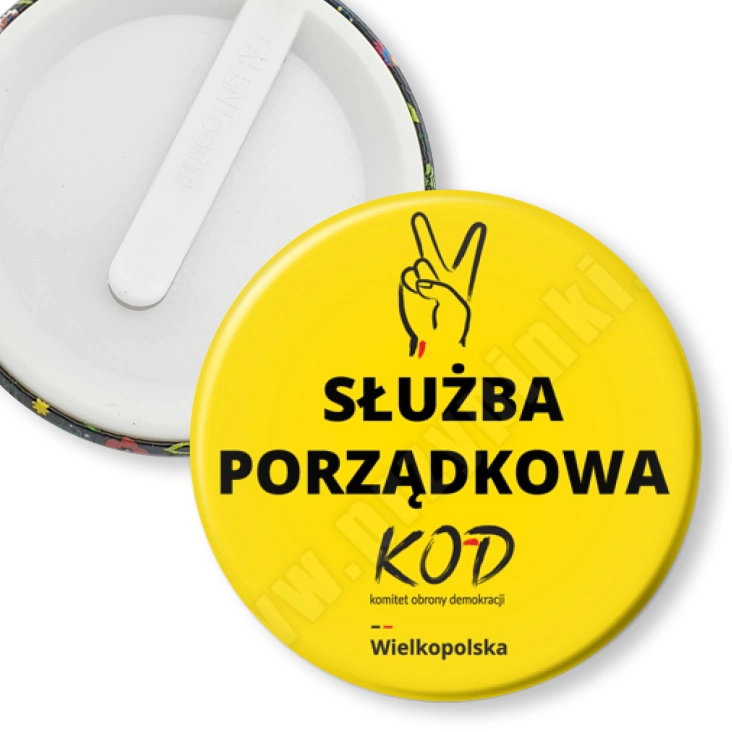 przypinka klips KOD Służba Porządkowa