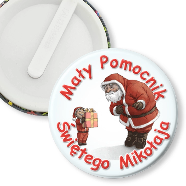 przypinka klips Mały Pomocnik Św. Mikołaja