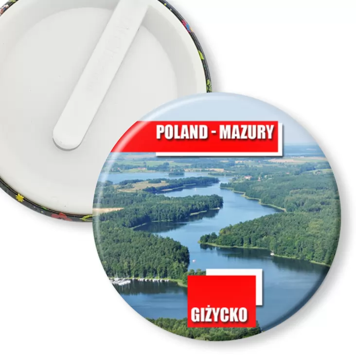 przypinka klips Poland-Mazury Giżycko