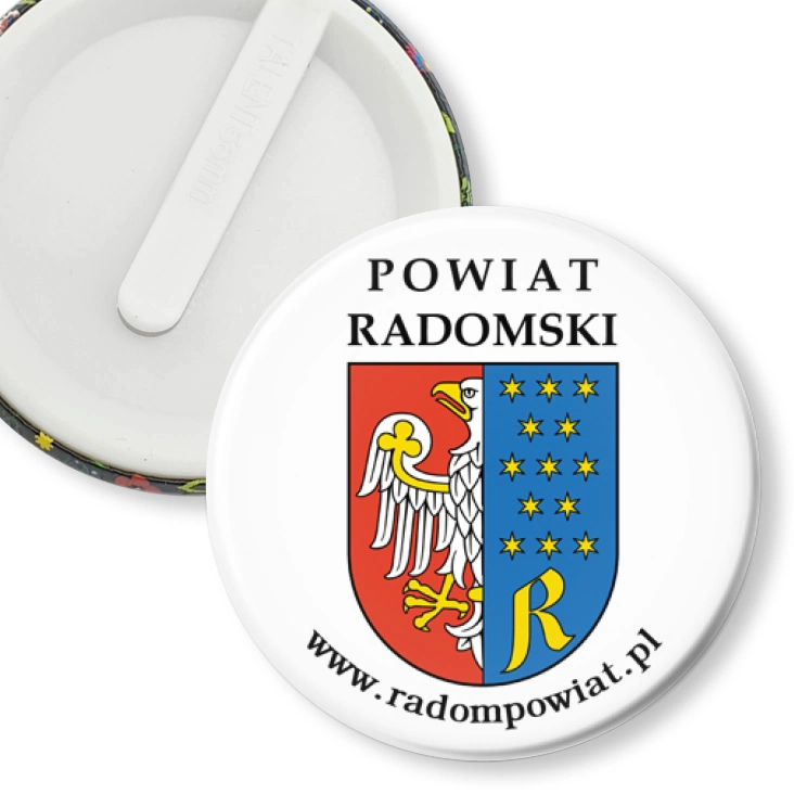 przypinka klips Powiat Radomski