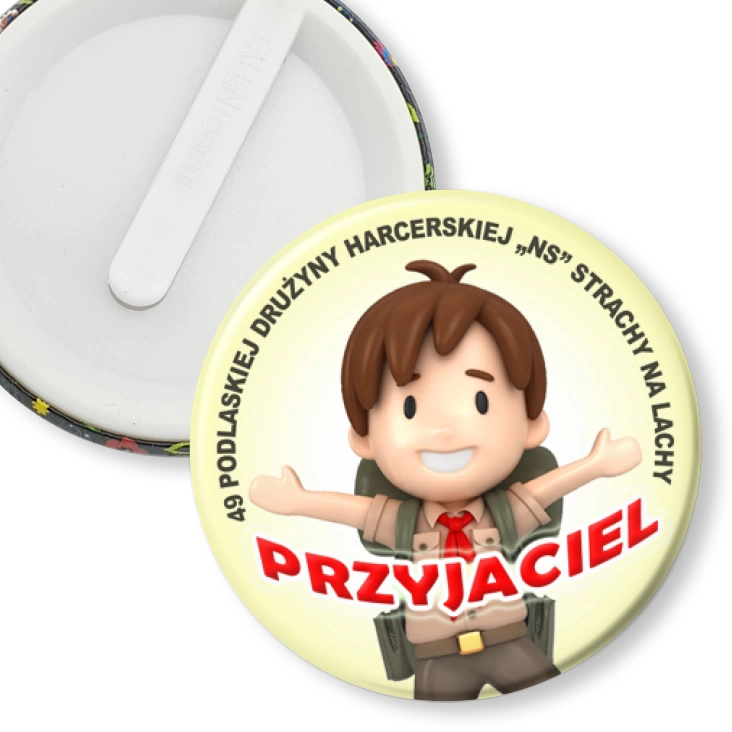 przypinka klips Przyjaciel 49 Podlaskiej Drużyny Harcerskiej NS Strachy na Lachy