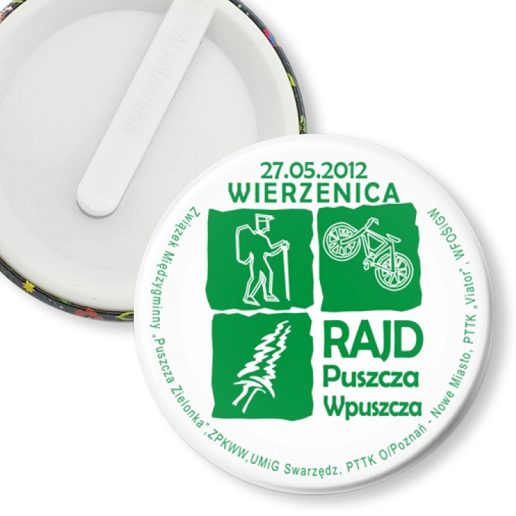 przypinka klips Rajd Puszcza Wpuszcza 2012