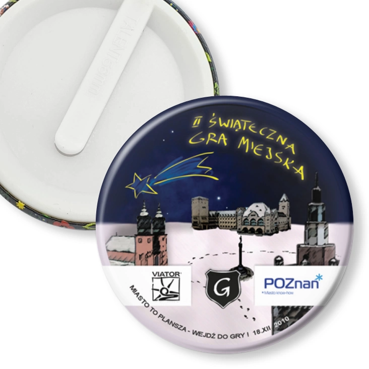 przypinka klips Świąteczna Gra Miejska Poznań