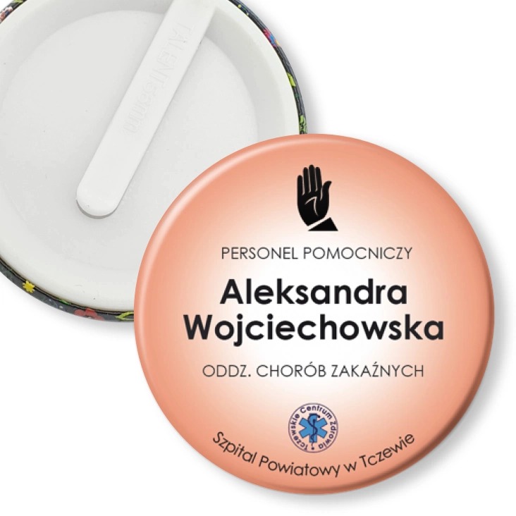 przypinka klips Szpital Powiatowy w Tczewie - personel pomocniczy