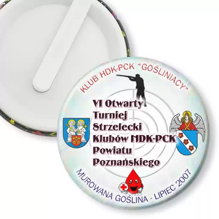 przypinka klips VI Turniej Strzelecki HDK-PCK Murowana Goślina 2007