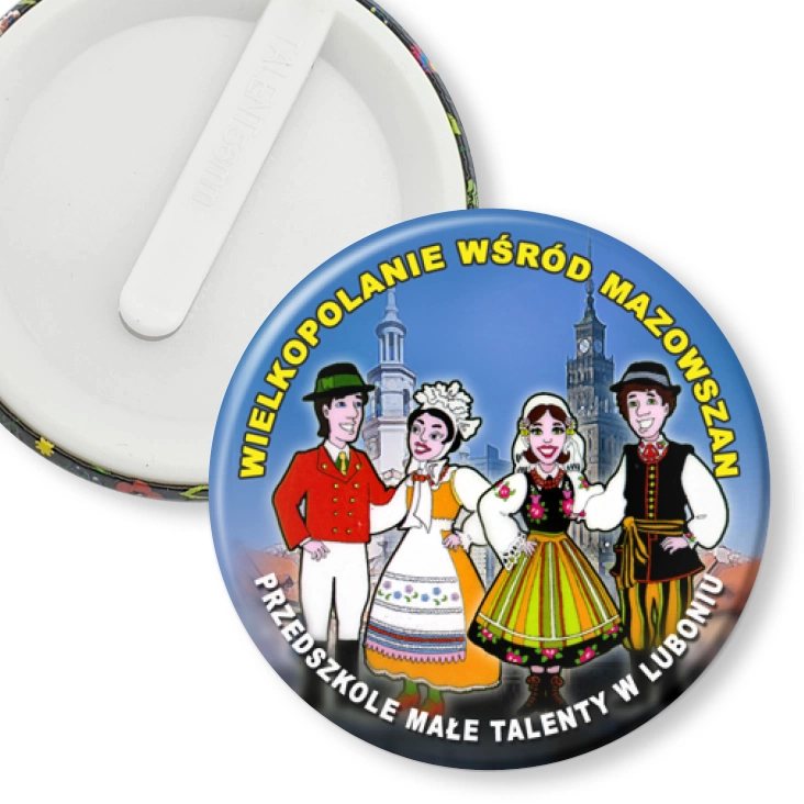 przypinka klips Wielkopolanie wśród Mazowszan